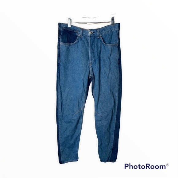 RAG & BONE Color Block Engineer High Rise Ankle Straight Leg Jeans, Size 27 - Picture 8 of 11